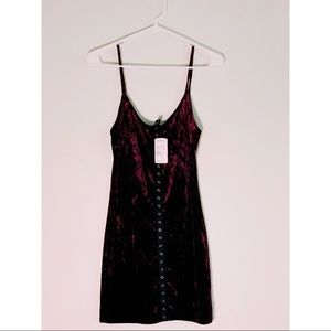 Small Forever 21 Burgundy Velvet Dress